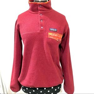 Patagonia snap fleece, maroon